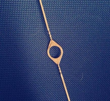 700mm Long Steel Eye Wire Heald Welding For Carpet Machine