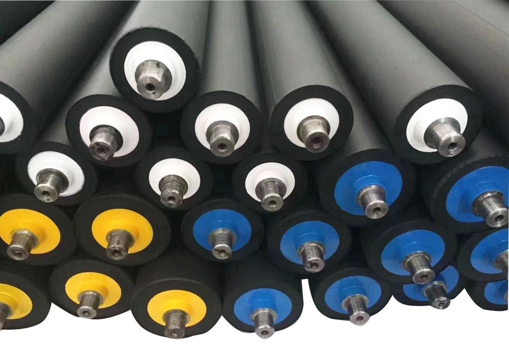 Textile PU Rubber Roller Polyurethane Rubber Wheel For Printing Dyeing Wear Resistant